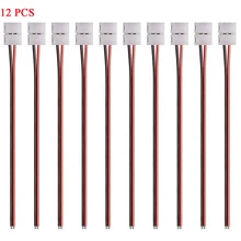 8 мм 2 Pin Светодиодные ленты Разъем с косичкой 3528 гибкий светодиодный разъем Solderless зажим на Пигтейл адаптер Светодиодные ленты аксессуары