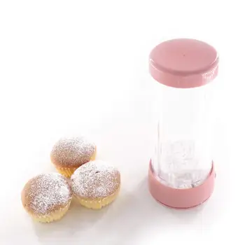 

Food Grade Plastic Icing Sugar Dispenser with Lid,Chocolate,Coffee,Cocoa Powder Sugar Shaker with 18/8 Stainless Steel Mesh,12oz