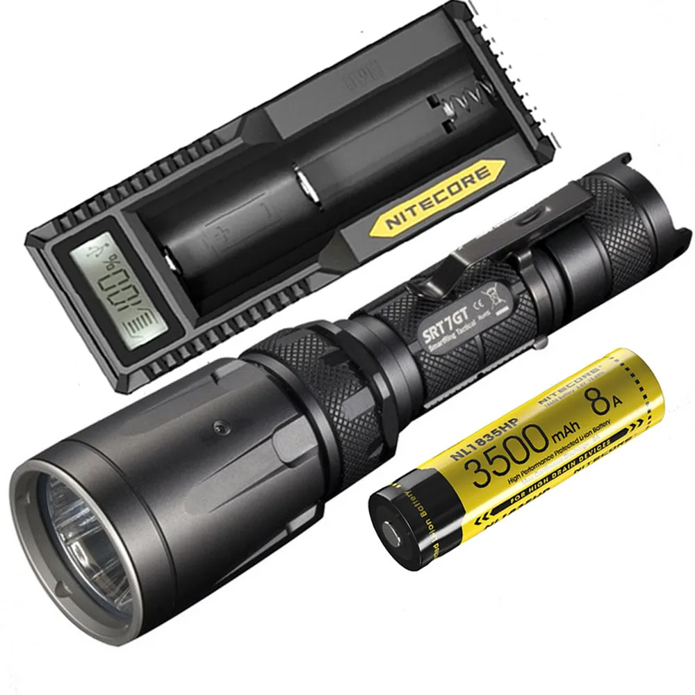 NITECORE SRT7GT Tactical Flashlight CREE XP L HI V3 RGB UV light max