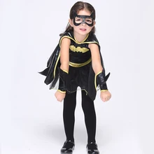 Direct Selling Girls Batman Cosplay Clothing Child Fantasy Fancy Dress Kids Carnival Party Halloween Costume EK074