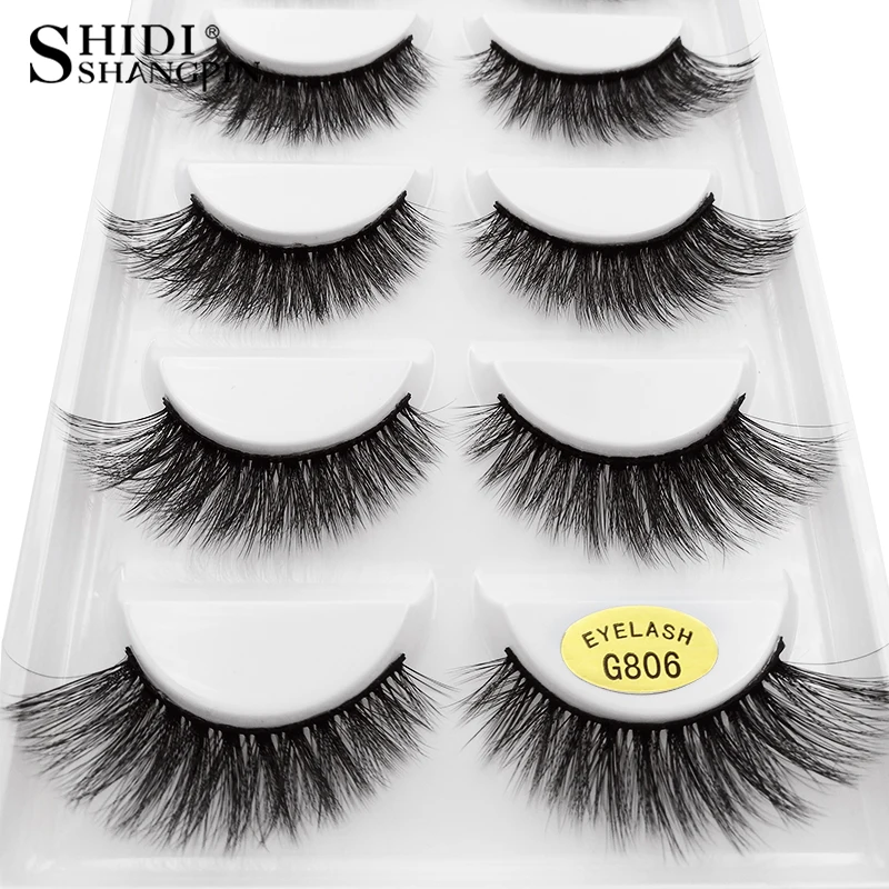 

5 pairs thick 3d mink lashes false eyelashes natural long 3d mink lashes handmade false lashes for maquiagem mink cilio makeups