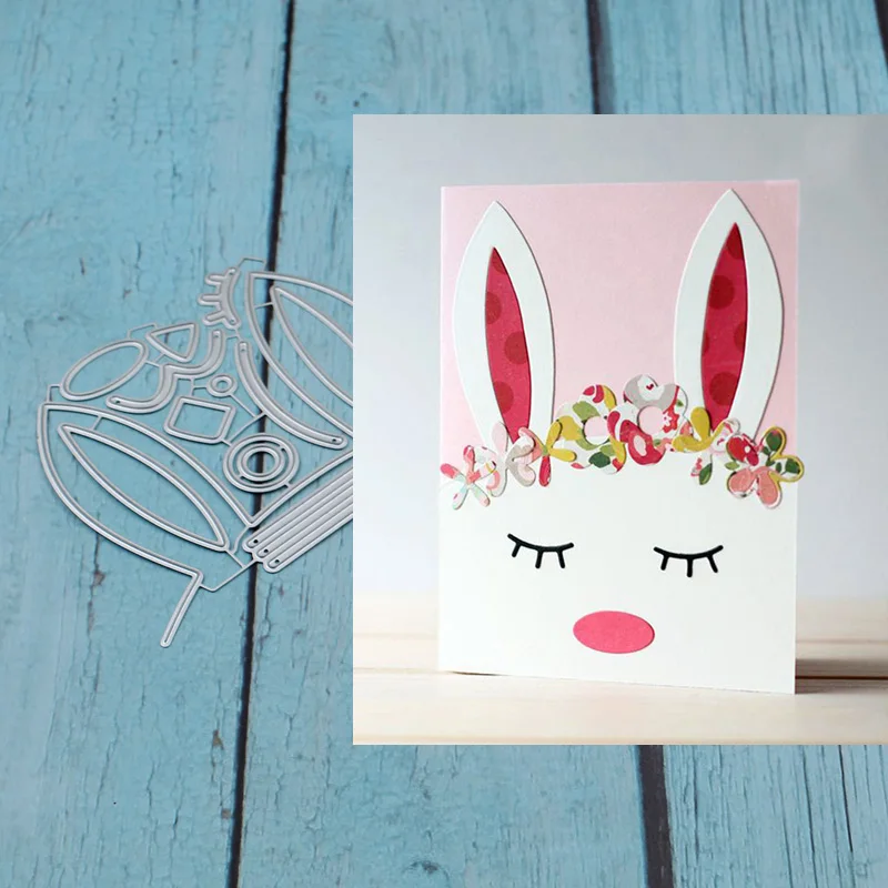 

Bunny Card Metal Cutting Dies Stencils for DIY Scrapbook Photo Album Paper Card Decorative Craft Embossing Dies