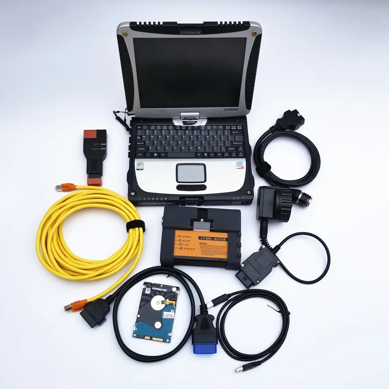 Для bmw диагностический сканер для ICOM A2 b c с программным обеспечением 500 Гб hdd cf19