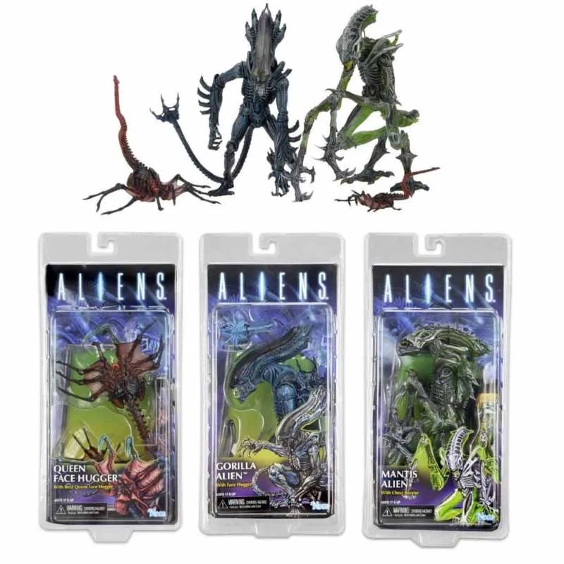 

NECA Aliens vs Predators Queen Face Hugger Facehugger Gorilla Mantis Alien Action Figure Toy Doll Gift to Kids Brinquedos