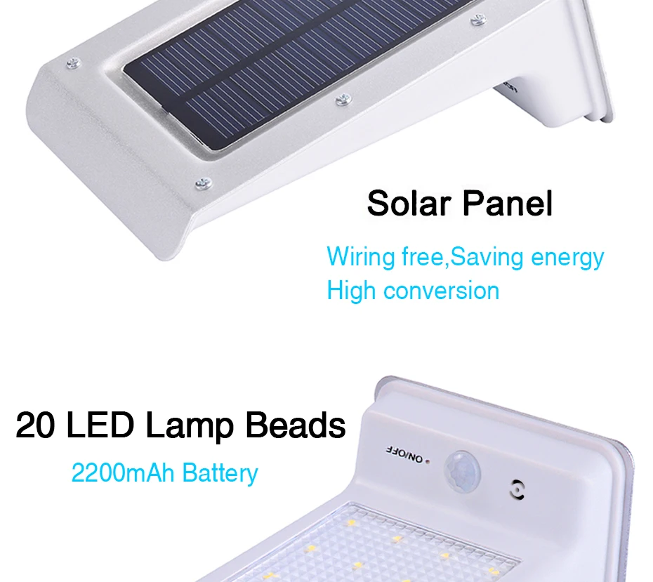 4 шт. светодиодный Садовый Солнечный светильник с датчиком движения PIR Солнечная лампа панели наружные водонепроницаемые солнечные настенные лампы уличный светильник s 20 светодиодный