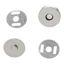 50Sets Round Magnetic Purse Snap Clasps Closure 14mm Fermoir Silver Tone DIY Purse Handbag Making