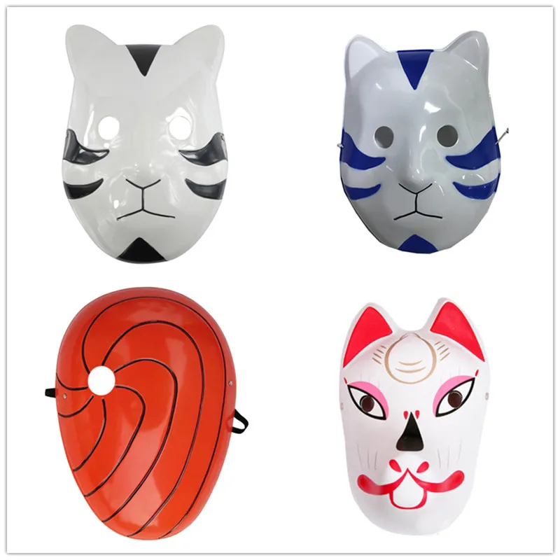 

Japan Anime NARUTO Cosplay Mask Hatake Kakashi mask Mens Cosplay Fox helmet Comic-con Ninja Uchiha Obito mask costumes