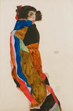 nude canvas paintings portrait picture modern art home decor giant poster female nude Moa 1911 By Egon Schiele masterpiece female nude