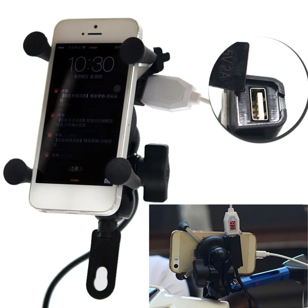 Universal 12V Motorcycle Cell Phone & GPS Mount Holder X