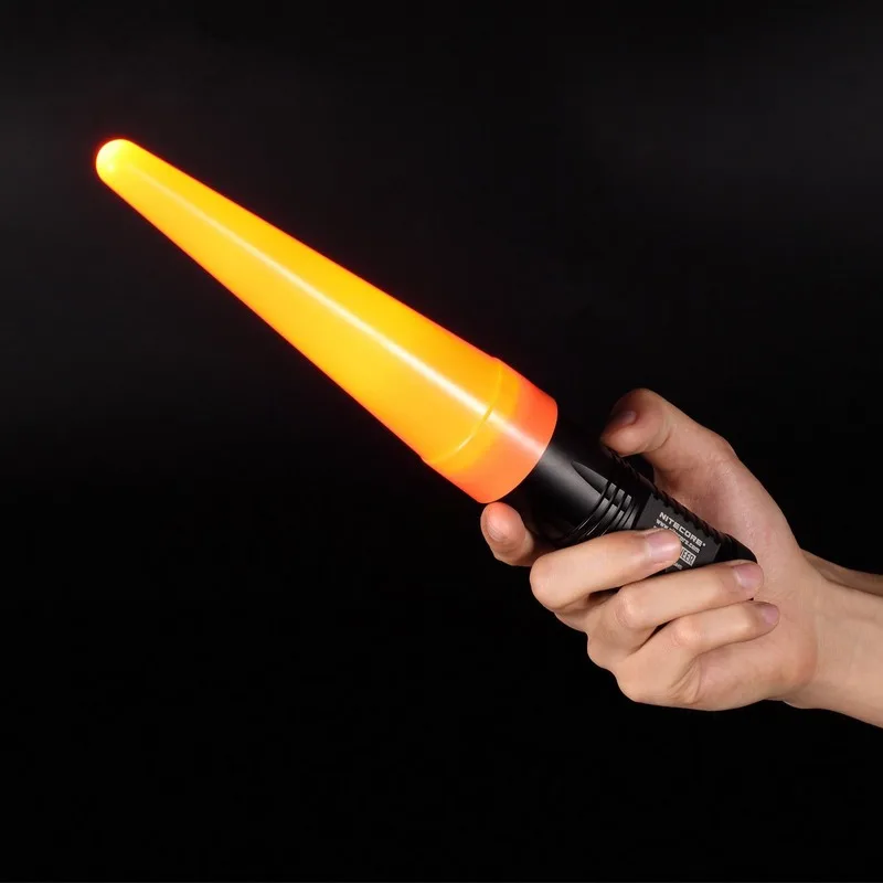 

wholesale NITECORE NTW40 Led Light Diffuser Traffic Wand Cone Tip Suitable Flashlight Head of 40mm Portable Lighting Accessories
