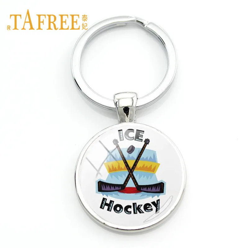 

TAFREE High Quality Ice Hockey Stick Keychain Key Ring Hockey Lovers Fans Key Chain Casual/Sporty Jewelry HY18