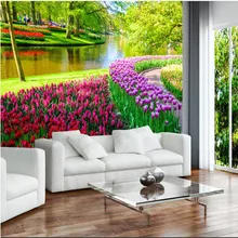 Фотообои на заказ 3D настенная обои 3D фрески природа пейзаж дерево наклейки на стену, Диван ТВ фон домашний декор