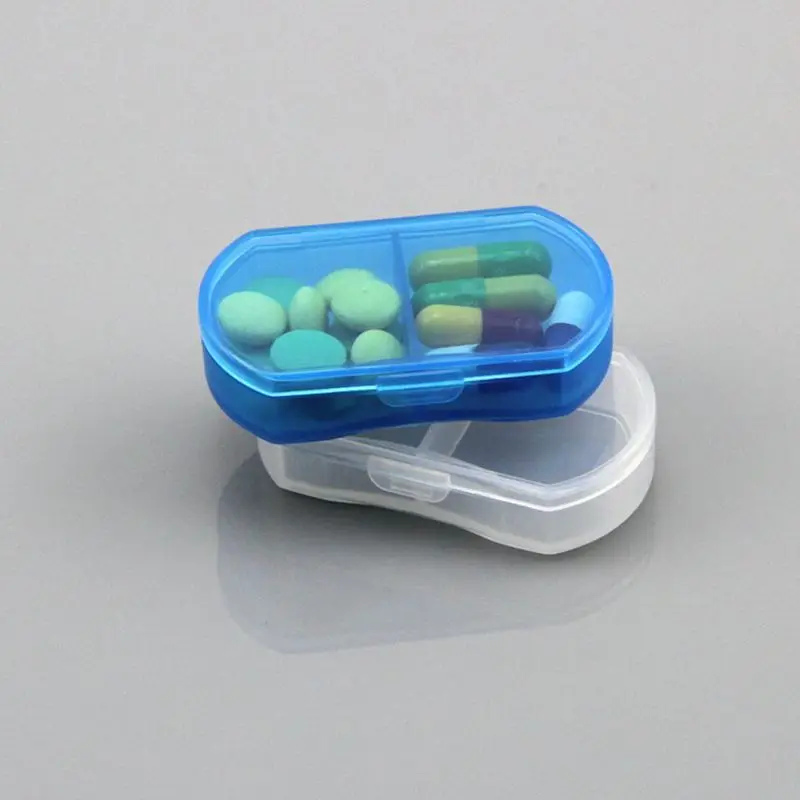 Laiwen 2 отделения витамины лекарственные таблетки коробка макияж контейнер для хранения таблетки с бесплатной доставкой чехлы