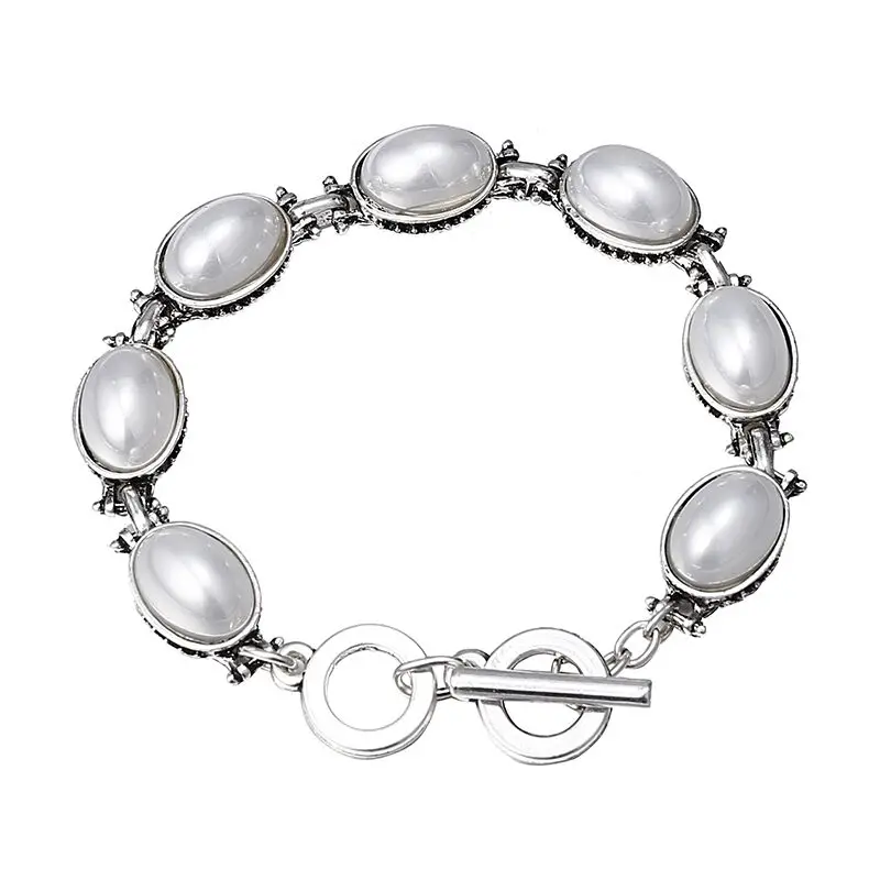 

2019 Fashion Shells Pearl Bracelets Bangles For Women Geometry Link Adjustable Bracelet Femme Accessories Jewelry Party Gifts