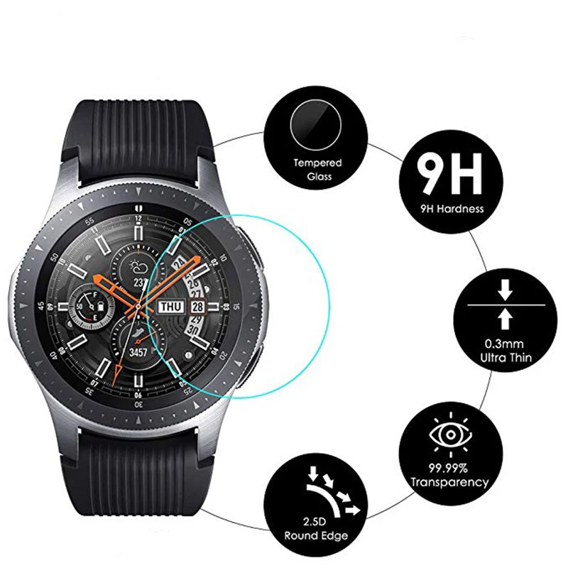 Защитная пленка из закаленного стекла для samsung Galaxy watch защитная оболочка Взрывозащищенная устойчивая к царапинам LTE 2.5D защита