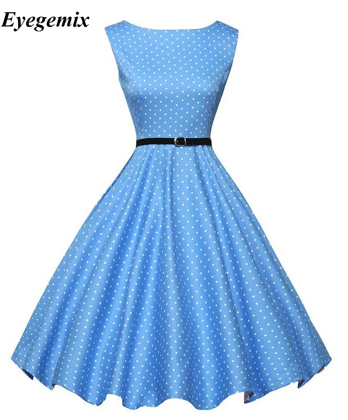 

Retro Polka Dots Pinup Rockabilly Dress 1950s 60s Retro Vintage Dress 2018 Summer Fashion Women Office Dresses Party Vestidos