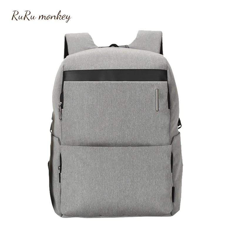 

RURU monkey 14 Inch Laptop Men Backpack Large Capacity School Backpack Casual Mult-Function Pockage Waterproof Bag