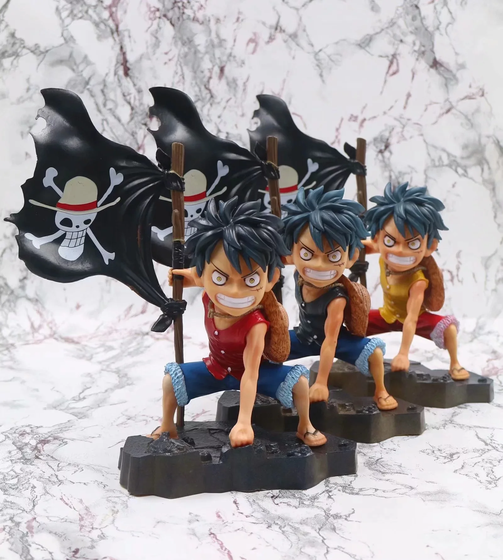 

3 Styles ONE PIECE Action Figure Anime Model Version Flag Luffy Dolls Decoration Classic Collection Figurine Toys for Gifts 15cm
