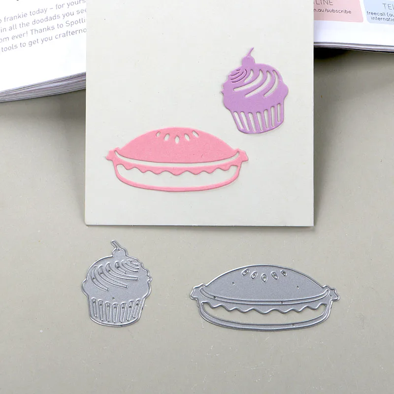 

DUOFEN METAL CUTTING DIES 2019 New 2pcs cake stencil for DIY papercraft projects Scrapbook Paper Album
