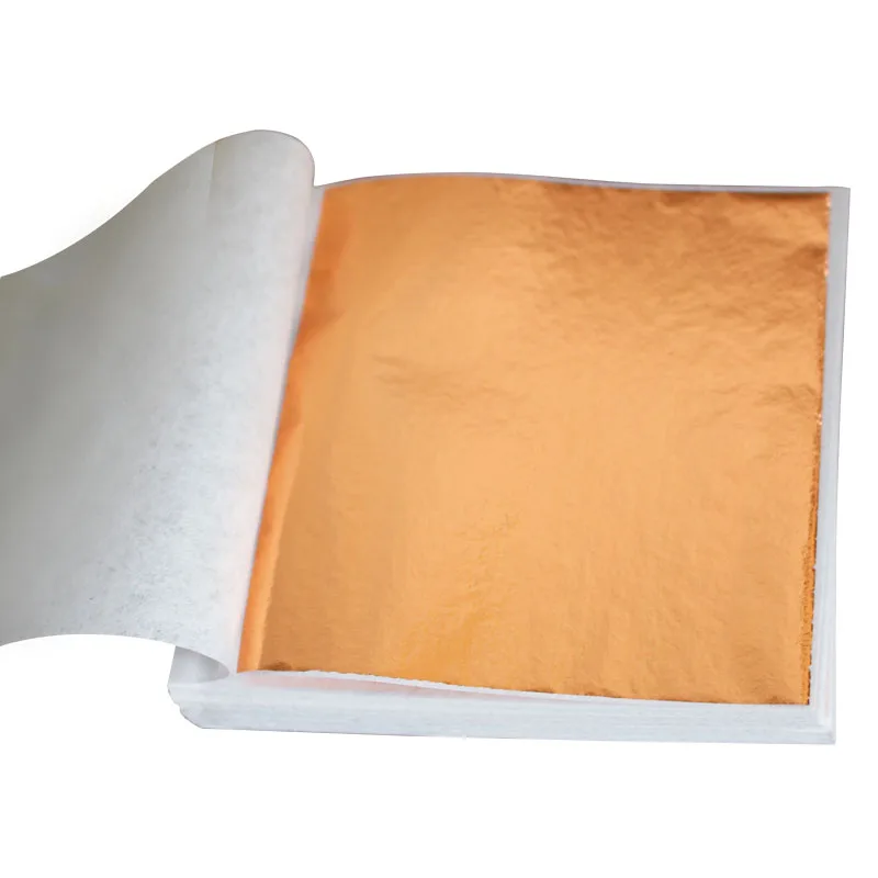 

100PCS Taiwan Rose gold leaf, gilding color like rose color free shipping