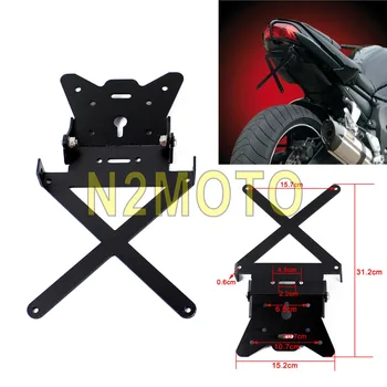 

Motorcycle Aluminum License Plate Bracket X Number Plate Holder Hanger Tail Tidy Mount Universal for Honda Suzuki