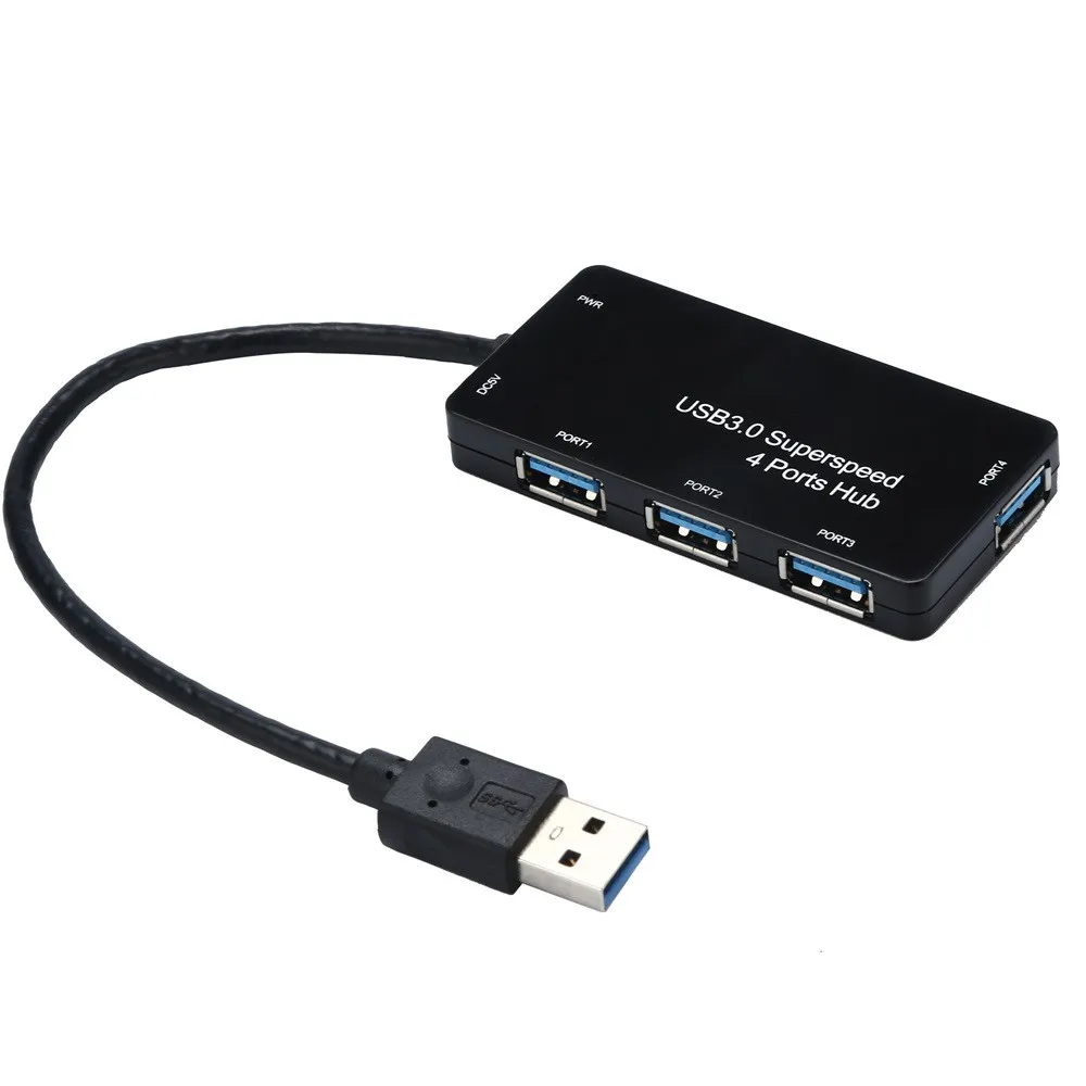 4 Ports USB HUBs Consumption 4 Port USB 3.0 Hub 5Gbps Portable Compact