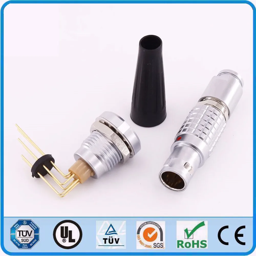 LEMO 1B разъем FGG ЭКГ 2 3 4 5 6 7 8 10 14 16 контактный фиксированная розетка с двумя гайками