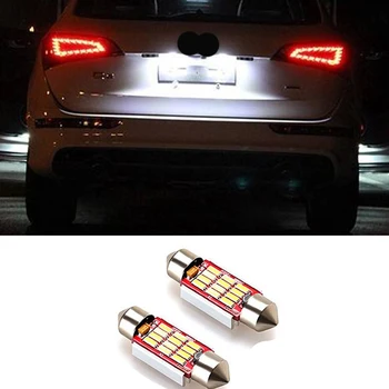 

2pcs White C5W 36mm Canbus LED Error Free Bulbs 4014 SMD License Plate Light For Porsche Cayenne 911 Panamera Cayman Boxster