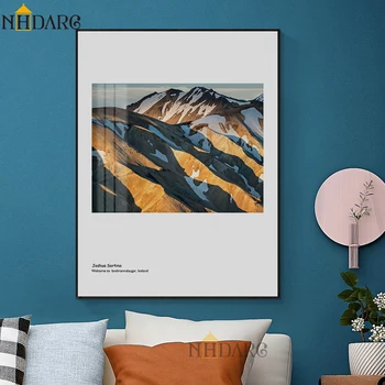 

NHDARC Canvas Printings Poster and Painting Art Modern Nordic Fashion Mountain Scenery Picture Wall Home Decoration ARC00790