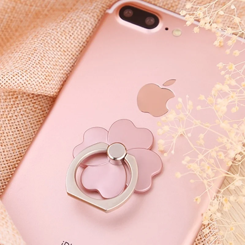 cute clover mobile phone holder stand support smartphone mini finger ring holder for iPhone samsung huawei table stand mount cute clover mobile phone holder stand support smartphone mini finger ring holder for iPhone samsung huawei table stand mount