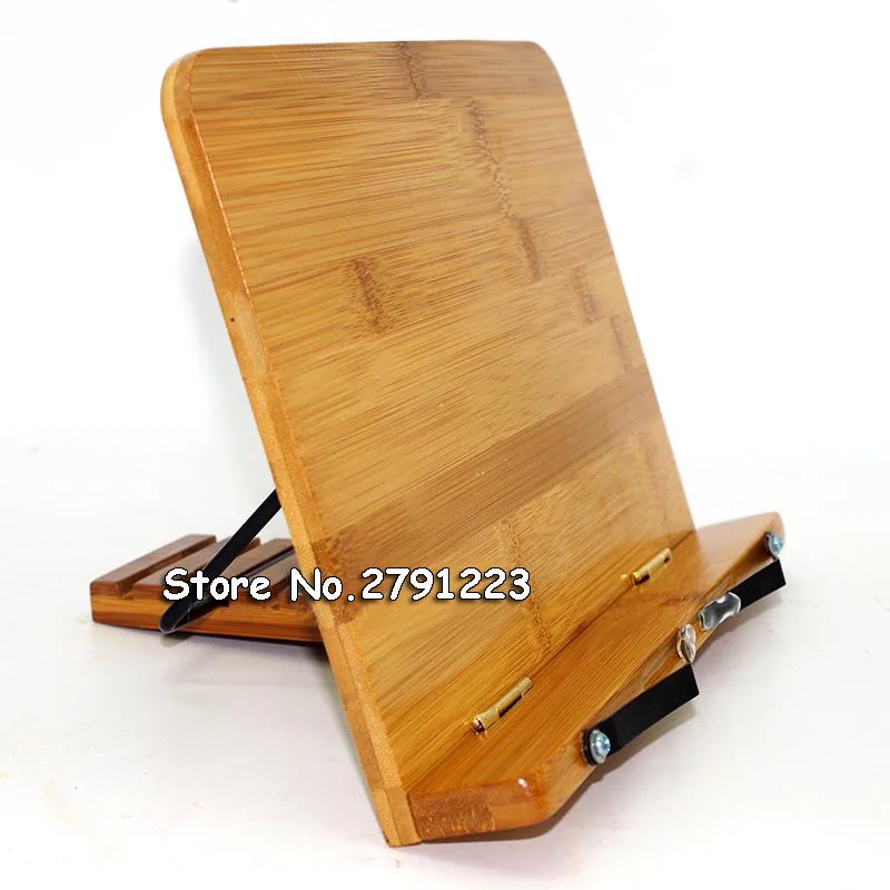 

34*24cm Bamboo Book Stand Reading bamboo Large Medium Small rack zitie rack bookend reading photo frame; Book Stand Copy Holder
