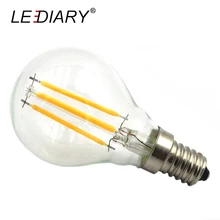 Lediary pode ser escurecido e14 p45/g45 lâmpada de filamento led 2 w/4 w conduziu a lâmpada de bola clara 220 v-240 v branco quente/frio super brilhante