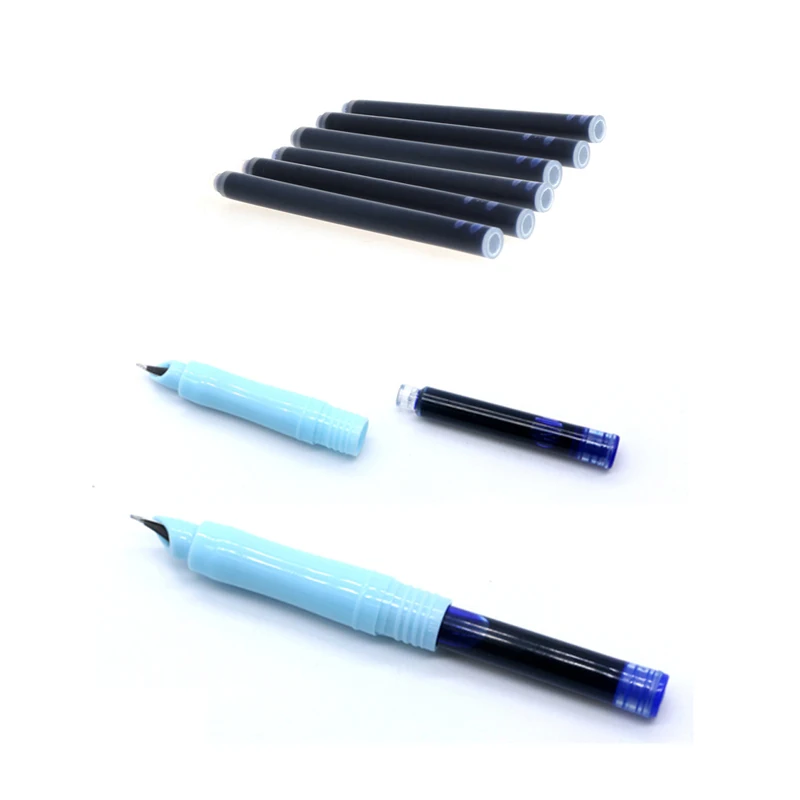 6 шт. Чернильное Jinhao картриджи длинные перьевая ручка заправка в черный/синий пишущий инструмент