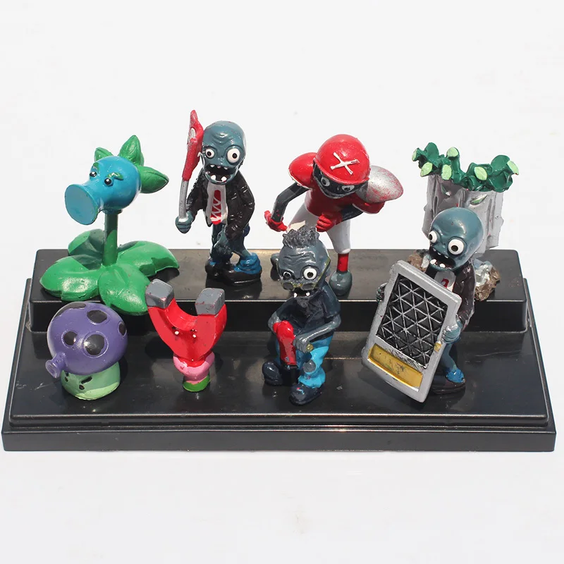 8pcs/set PVZ Plant VS Zombie Flag Zombie Screen Door Zombie Gloom