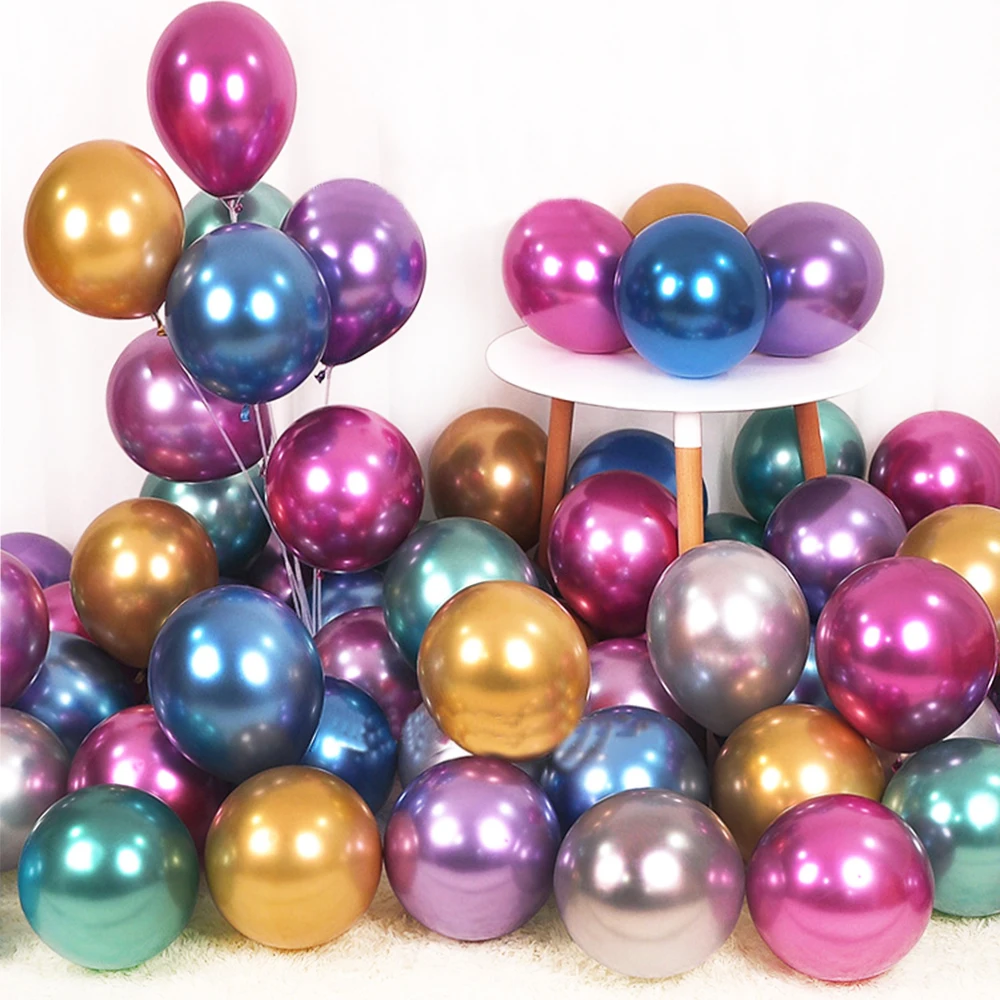 10 шт 12 дюймов блестящие металлические перламутровые латексные шары Свадебные украшения для дня рождения Детские игрушки Подарки воздушный шар Globos