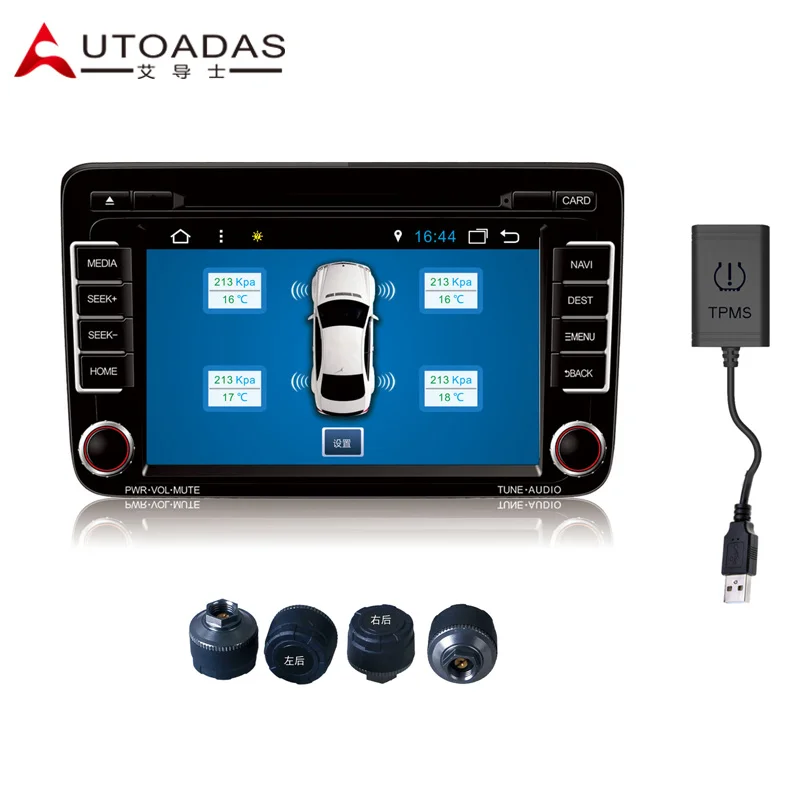USB TPMS Tire Pressure Monitoring System Android Tire Pressure Monitor Wireless Transmission 4 External For Most