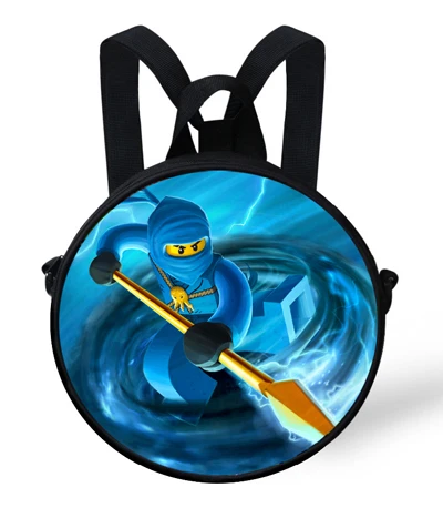 9 дюймов популярная круглая сумка Супермен Герой Ниндзяго модные рюкзаки школьный Женский стильный рюкзак для девочек Мультяшные сумки для детей - Цвет: ZDY128