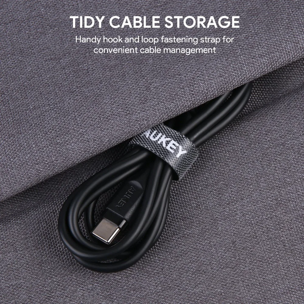 AUKEY USB Type C Cable 1.8m 3A Type-C Fast USB C - USB C Mobile Phone Data Charger Cable For Xiaomi Mi 8 7 Samsung s9 s8 Macbook
