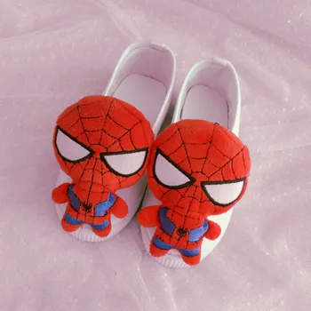 

2019 spring fashion cute cartoon doll set foot canvas shoes spider man stereo doll lazy shoes women