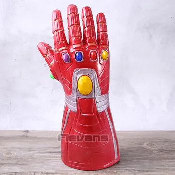 

Avengers Endgame Infinity Gauntlet Iron Man Cosplay Glove Soft PVC Figure Toy with LED Light