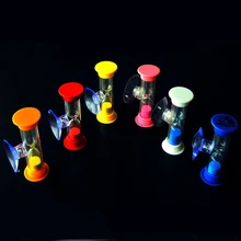 Sand Timer Children Brush Teeth Kids Gift 2min Hourglass Xmas Gift 3 minutes Desktop Sand Clock with Sucker Home Decoration