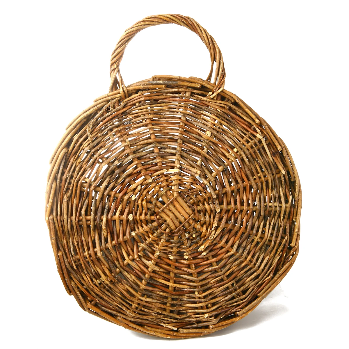 Wall Hanging Flower Plant Basket Wicker Rattan Basket Vase Container For Garden Outdoor Indoor Holder Home Decor