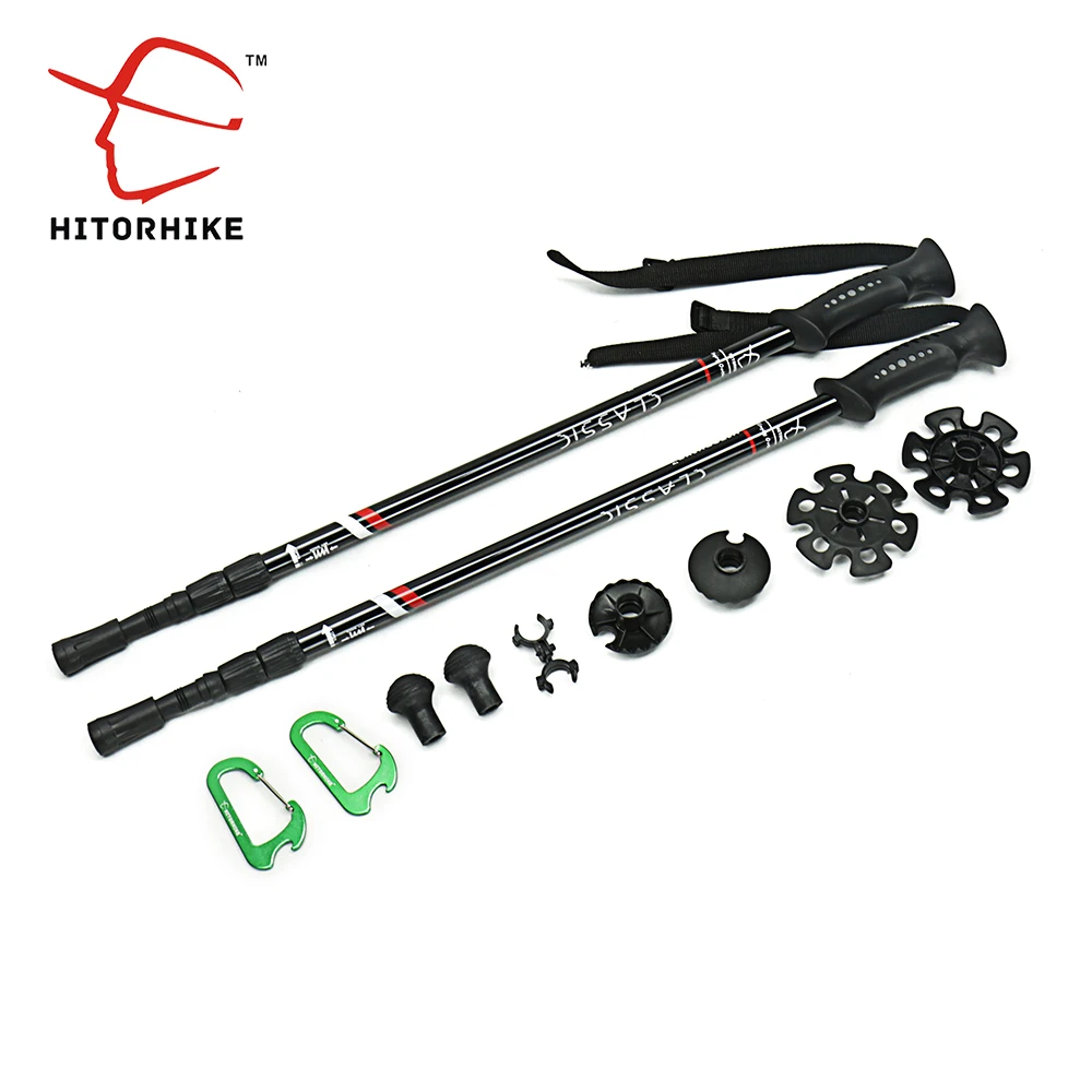 300g/pc Trek Pole Nordic Walking Poles Telescopic Alpenstock 6061