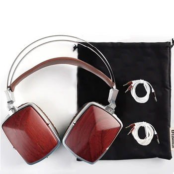 

High End HiFi Wooden 50mm Dynamic Metal Monitor Headset Headphones Earphones Beryllium Alloy Driver & Protein Leather MMCX Cable