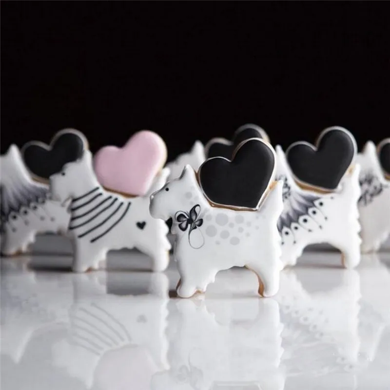 6 Styles Metal Pet Dog Bone Paw Cookie Cutter Mold Cute Cat Shape Mould DIY Fondant Sugarcraft Pastry Biscuit 3D Baking Mold