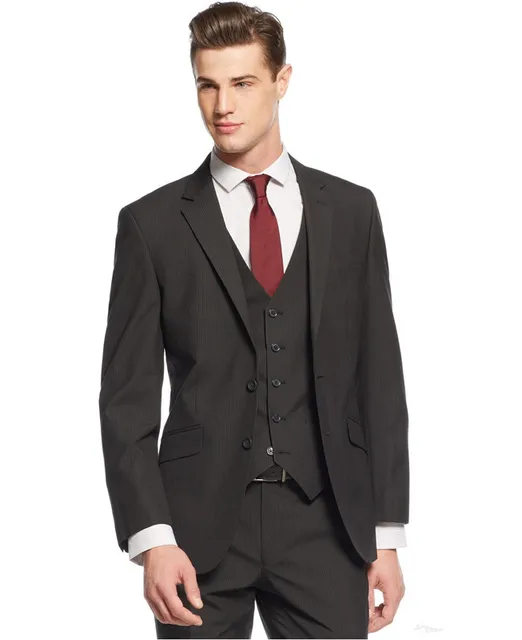 Customized Made Slim Fit Grey Charcoal Men Wedding Suits Groom Customized Made Slim Fit Grey Charcoal Men Wedding Suits Groom Tuxedos For Business