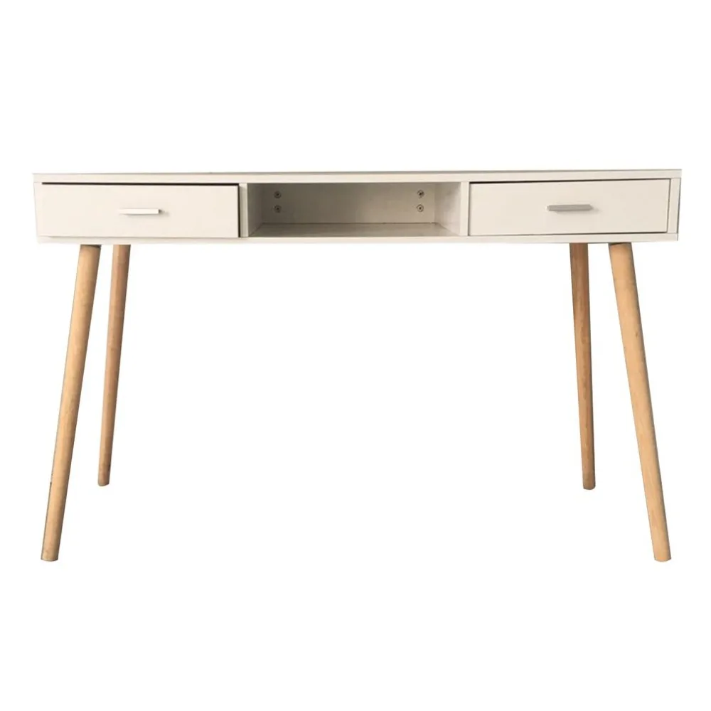 

Makeup Table Desk for Women with 2 Drawers Home Office Desk Dressing Table for Women Large Storage Drawers Writing Desk