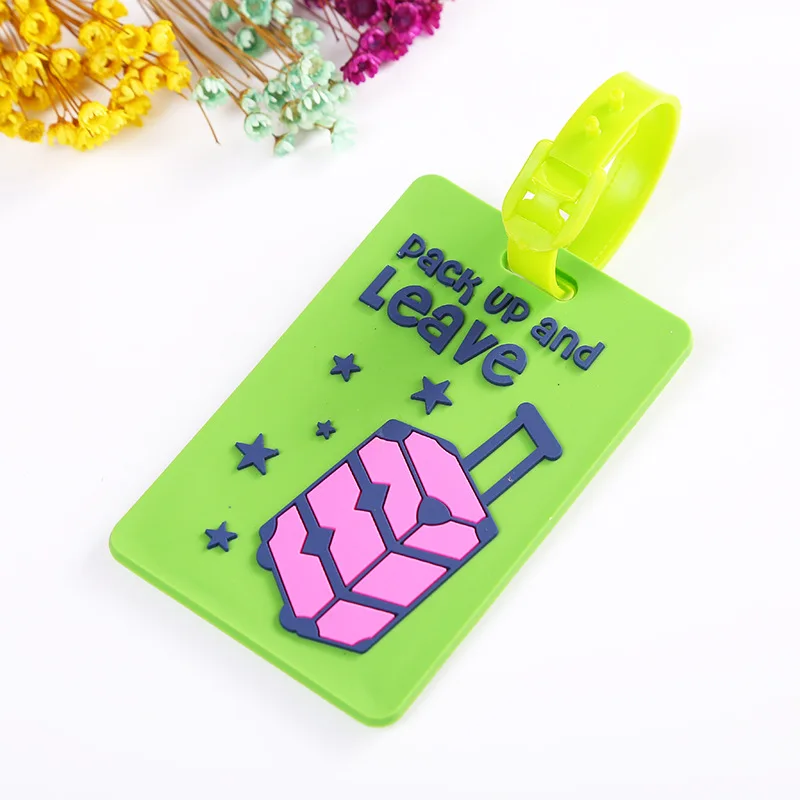 

Fashion Luggage Tags PVC Travel Accessories Boarding Identification Baggage Labels Suitcase Tag Address Name Holder