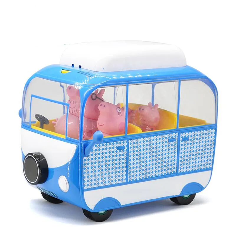 Оригинальные игрушки Peppa Pig Big Camper для автомобиля, набор экшн-фигурок, куклы, мультфильм, семья, Джордж, друзья, высокое качество, модель, игрушки, подарок для детей