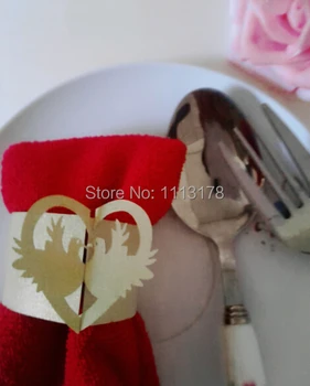 

Cheap paper napkin ring napkin holder wedding love bird napkin holders buckles Wedding Party Decorations